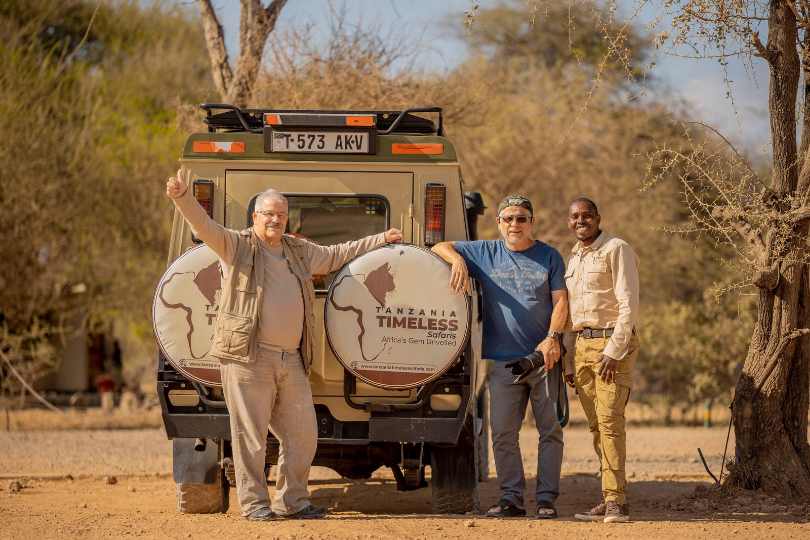 Tourist on safari in Tarangire national park